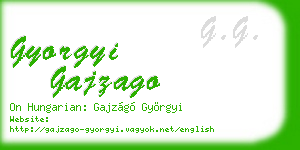 gyorgyi gajzago business card
