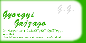 gyorgyi gajzago business card